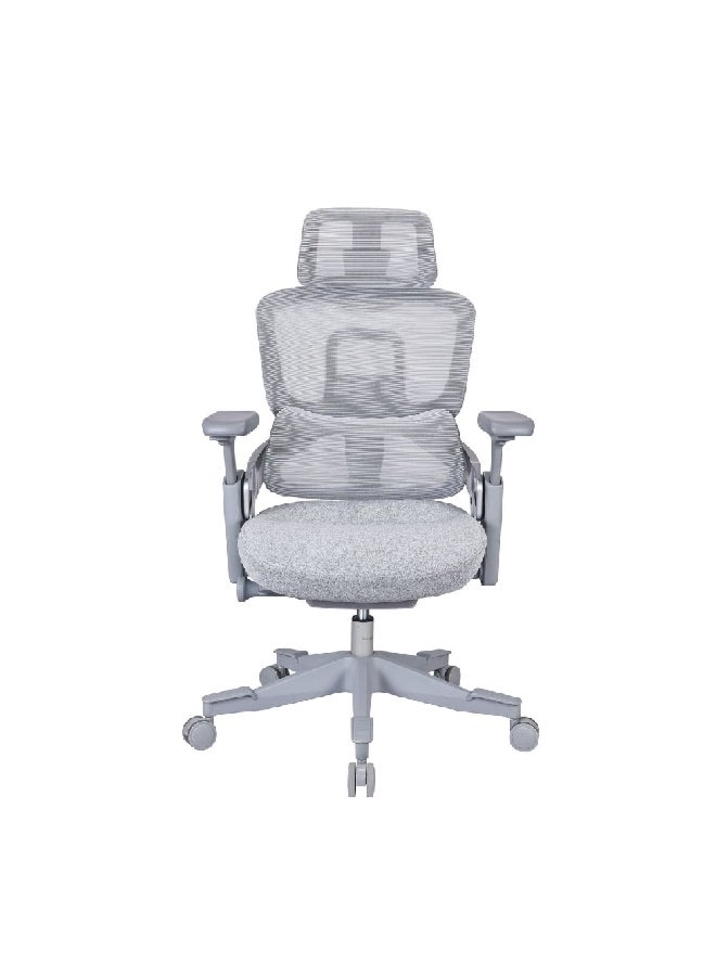 Micasa High Back Ergonomic Mesh Office Chair with Wheels Light Grey 71 x 67 x 46 cm MC-1137E - Image 1